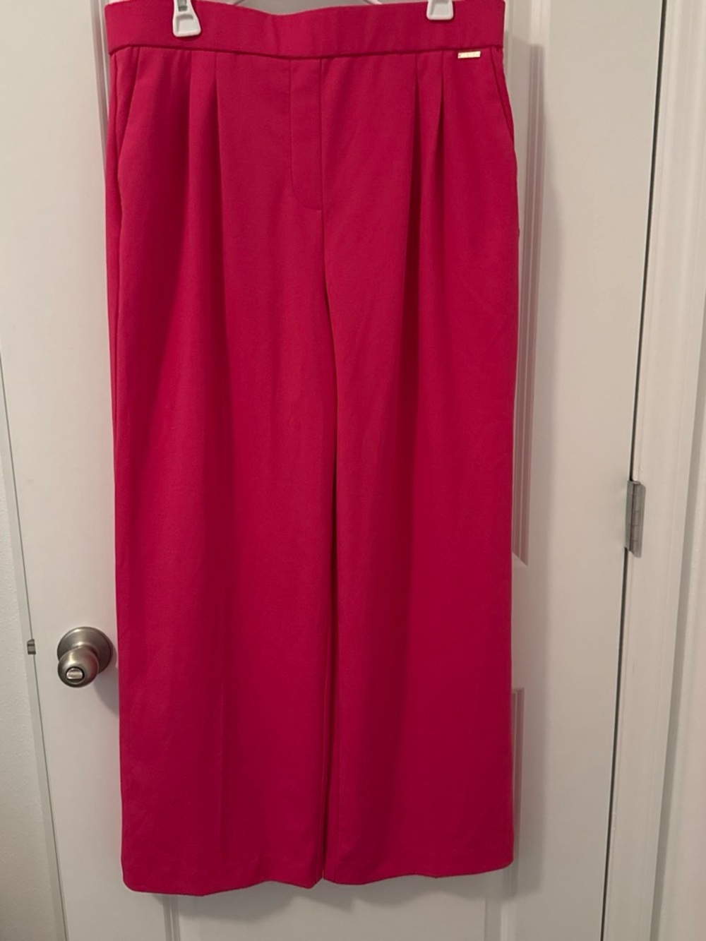 Anne Klein Fuchsia Wide-Leg Trousers